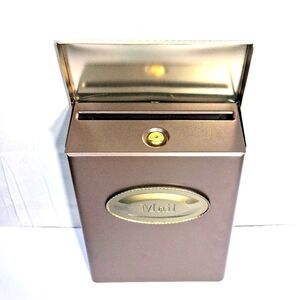 Architectural Designer Galvanized Bronze Top Load Wall Mount Locking NWB Mailbox